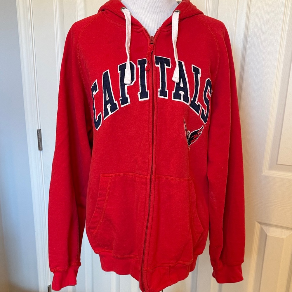 Red Washington Capitals Hoodie Jacket